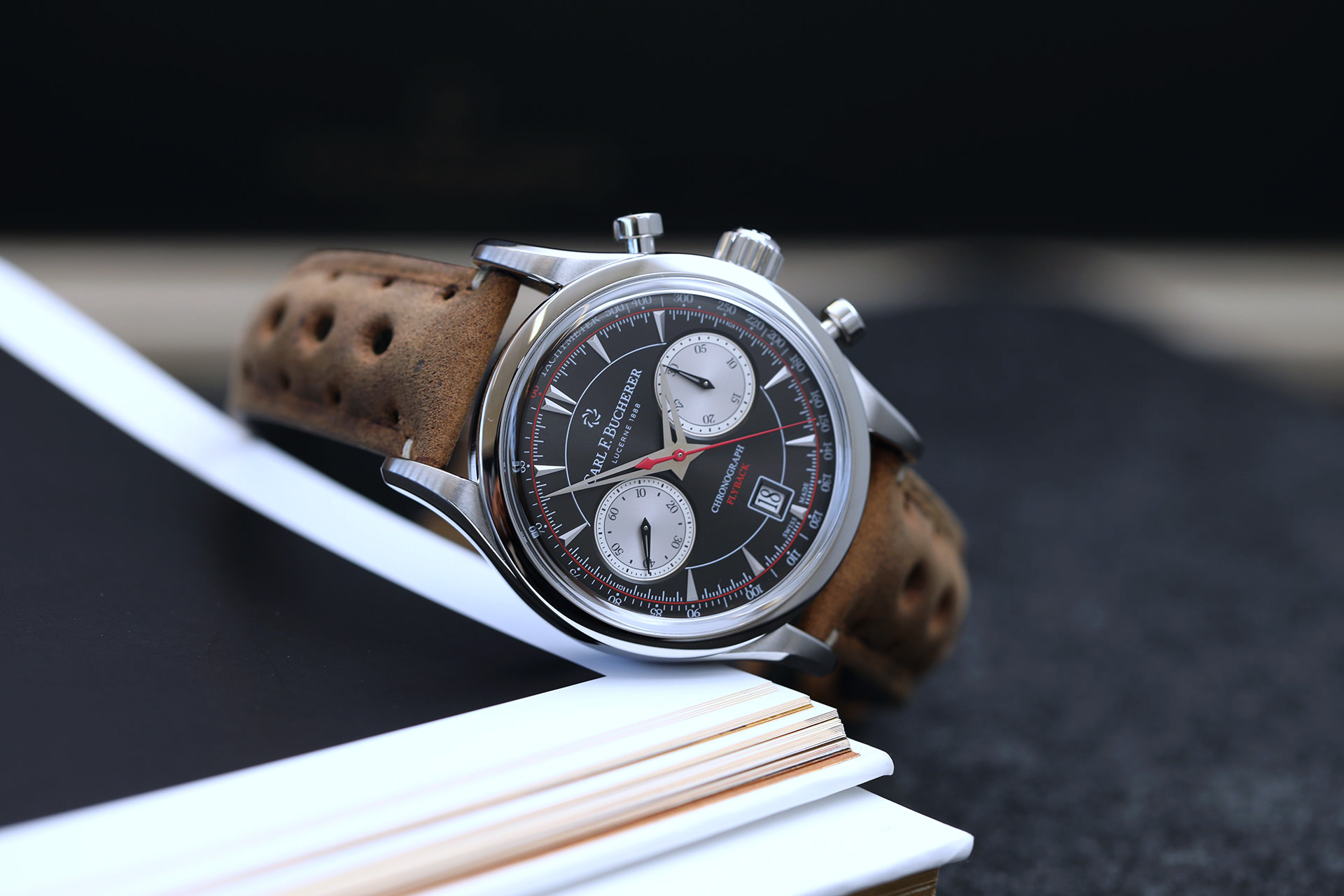 carl f bucherer manero flyback retro style