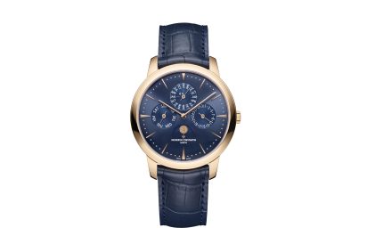 vacheron constantin patrimony perpetual calendar ultra thin blue dial