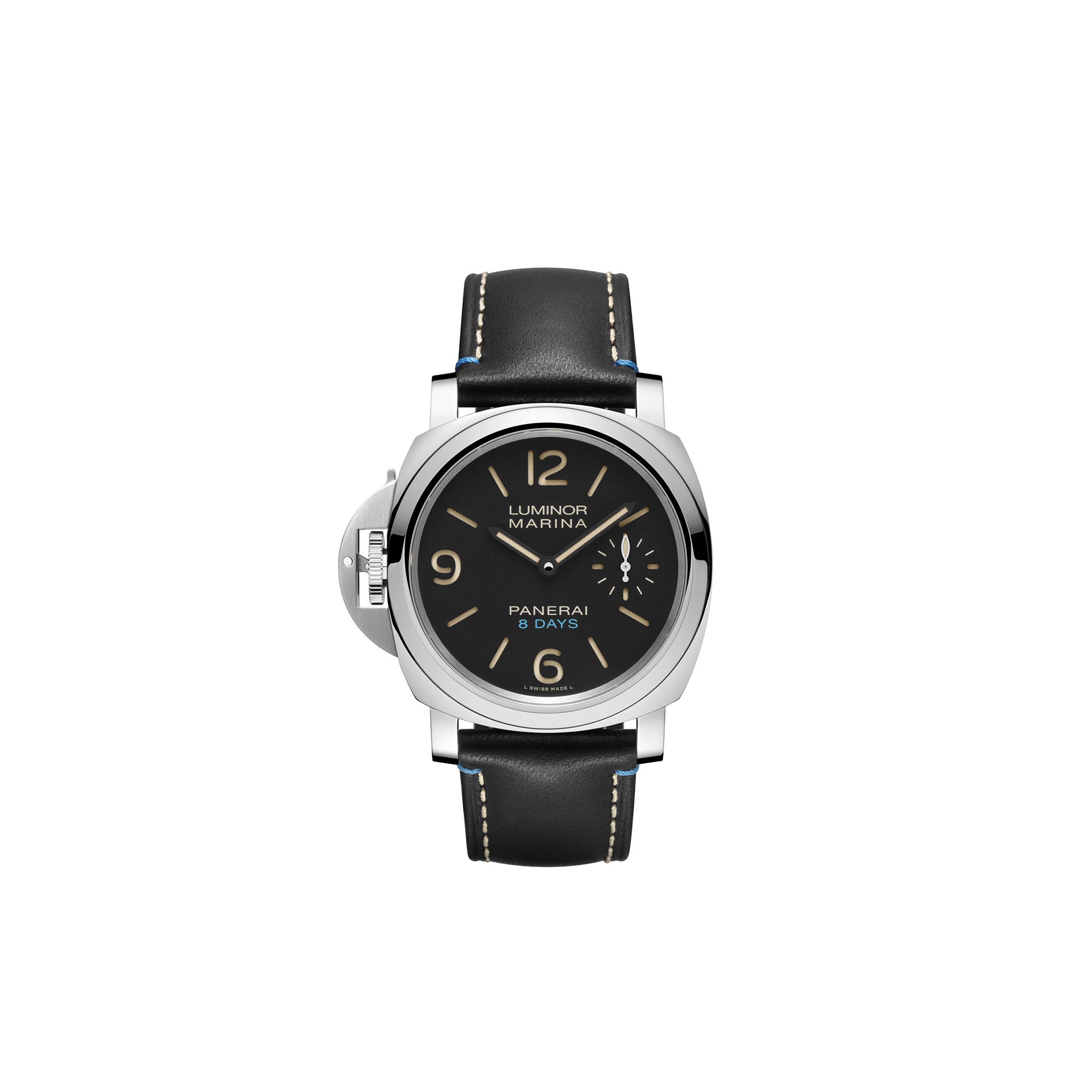 panerai pam796 luminor left handed 8 days acciaio 44mm