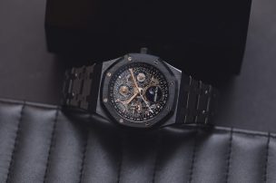 Audemars Piguet Royal Oak Perpetual Calendar Openworked in Black Ceramic Ref.: 26585CE