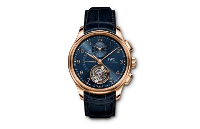 IWC Portugieser Tourbillon Rétrograde Chronograph IW394005 Boutique Edition 18k Armor Gold Watches And Wonders 2020 Novelty