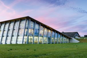 The farm and Atelier from Greubel Forsey during the afternoon