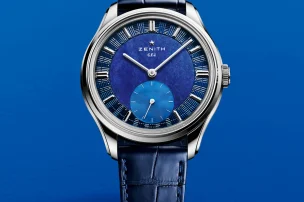 Zenith GFJ in front of a blue background