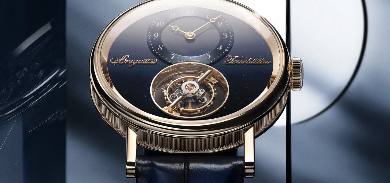Das Zifferblatt der Breguet Classique Tourbillon Sideral Ref. 7255BH/2Y/9VU.