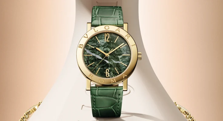 Die Bulgari Bulgari Referenz 104112 Limited Edition in der Frontalansicht.