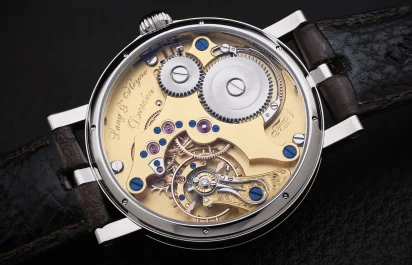 Das Uhrwerk des Kalibers VI von Lang & Heyne.