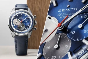 Die Frontal- und Zifferblattansicht der Zenith Chronomaster Original, Referenz 03.3200.3600/52.C910.