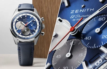 Die Frontal- und Zifferblattansicht der Zenith Chronomaster Original, Referenz 03.3200.3600/52.C910.