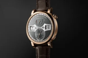 Die Gehäuseansicht der A. Lange & Söhne Zeitwerk Date, Referenz 148.033.