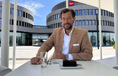 Henrik Ekdahl, Geschäftsführer der Ernst Leitz Werkstätten, beim Lunch Interview.