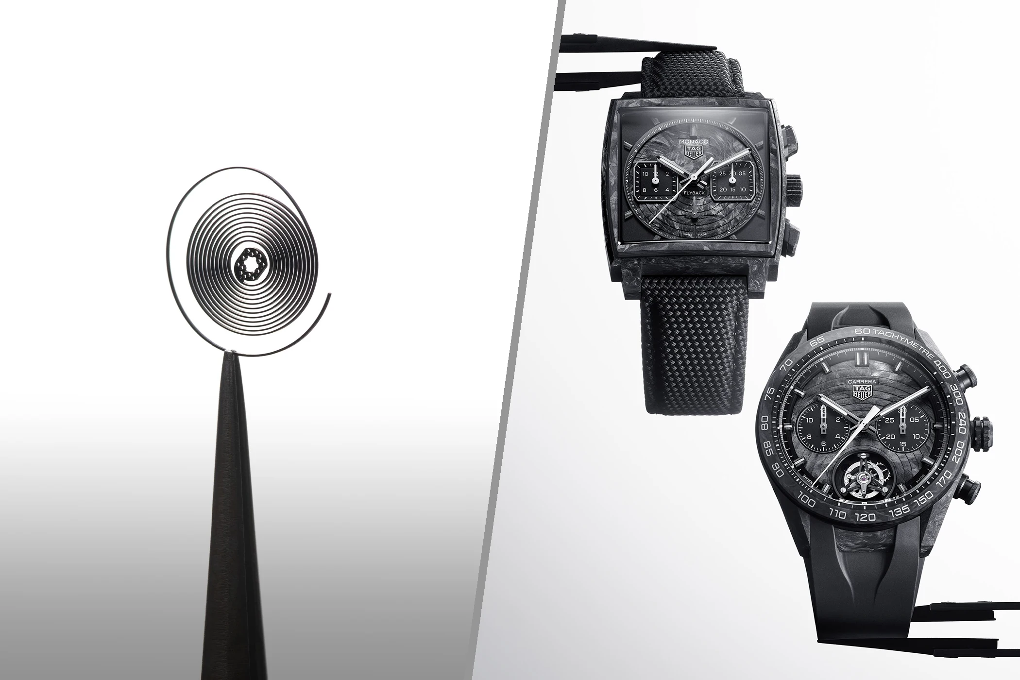 Der Herstellungsprozess des TAG Heuer TH Carbonspring-Oszillators und die Neuheiten.