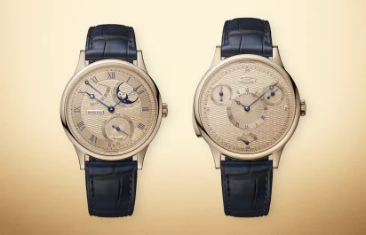 Die Breguet Classique Phase de Lune 7235 und die Régulateur à Pivot Magnétique 7225 sind frontal abgebildet.