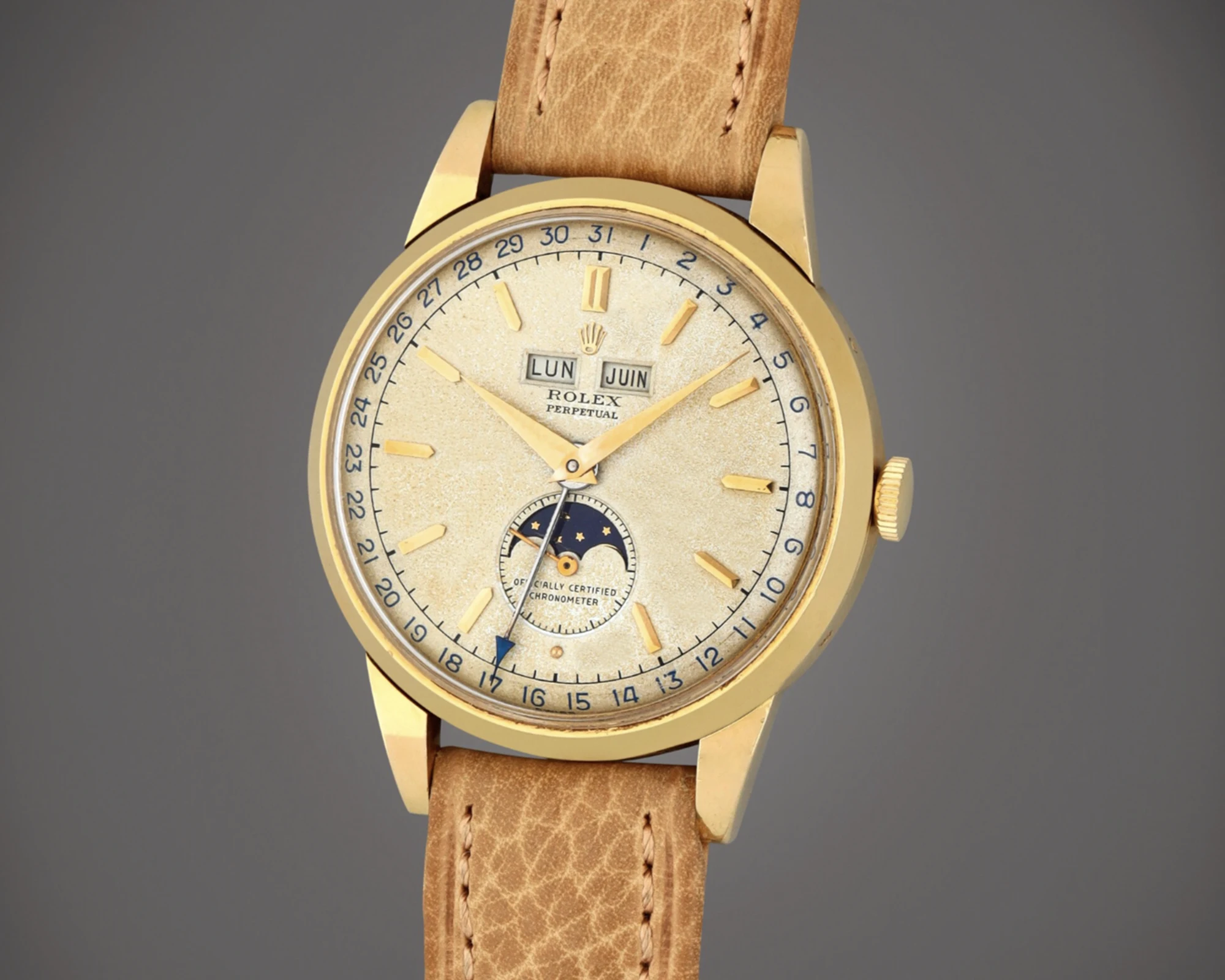 Die Rolex Padellone Triple Calendar Armbanduhr Ref. 8171.