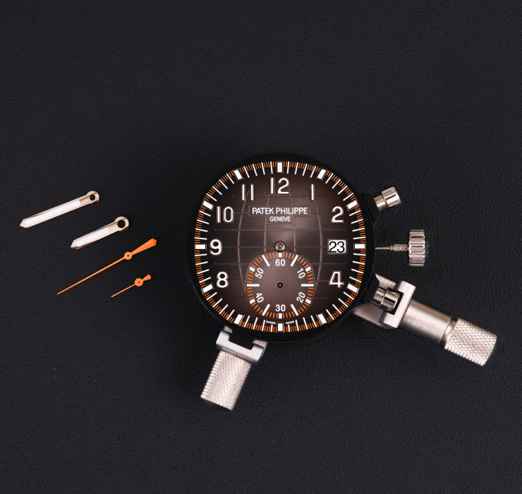 Patek Aquanaut Chrono Zeiger abgenommen