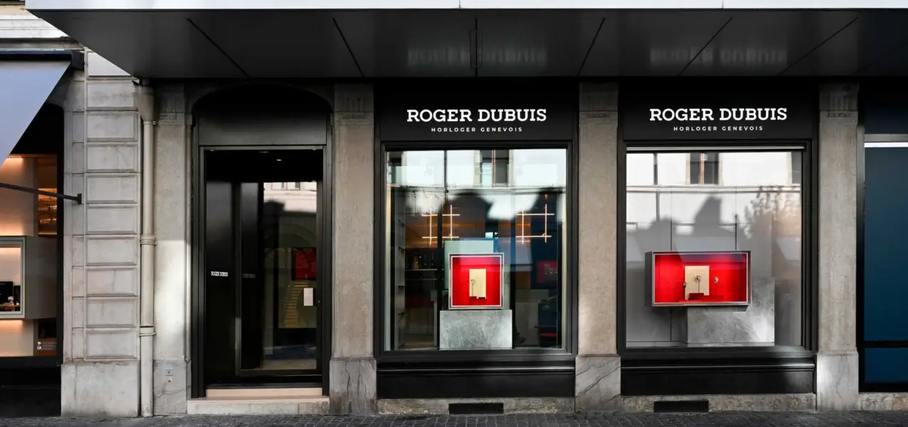 Fassade der Boutique Le Lounge in Genf von Roger Dubuis