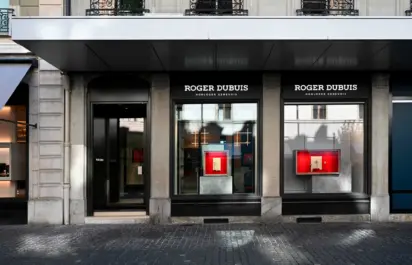 Fassade der Boutique Le Lounge in Genf von Roger Dubuis