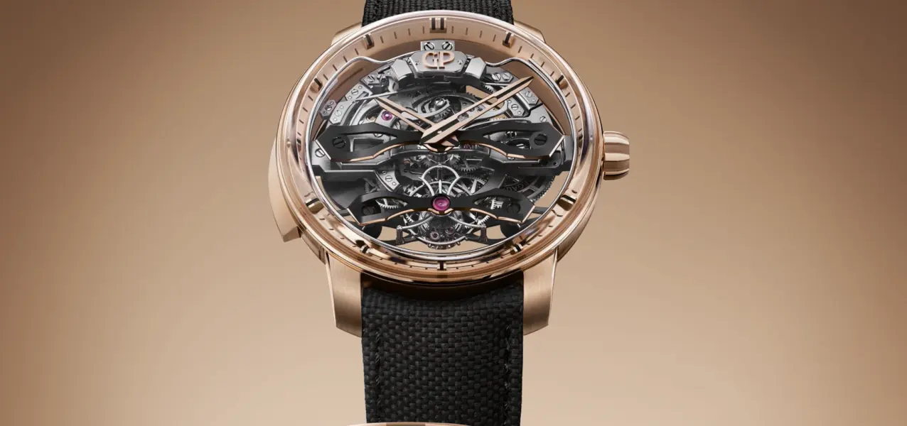 Die Frontalansicht der Girard-Perregaux Minute Repeater Flying Bridges Ref. 99840-52-2013-5CC.
