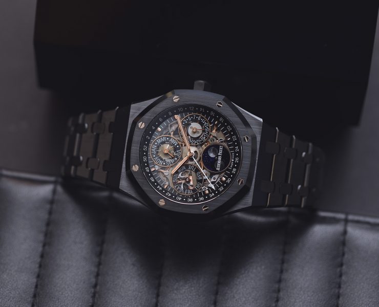 Audemars Piguet Royal Oak Perpetual Calendar Openworked in Black Ceramic 26585 CE