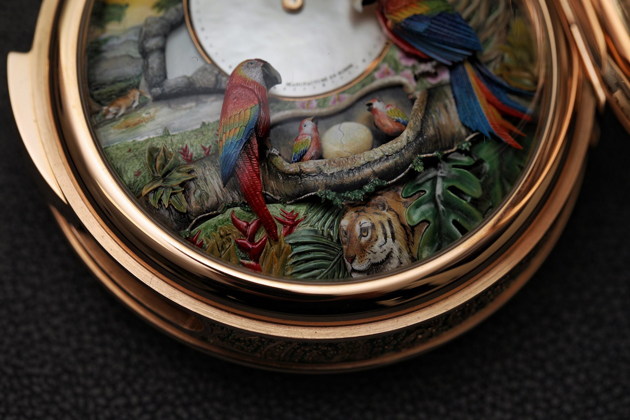 Jaquet Droz Manufacture the Parrot Repeater Pocket Watch with Automata