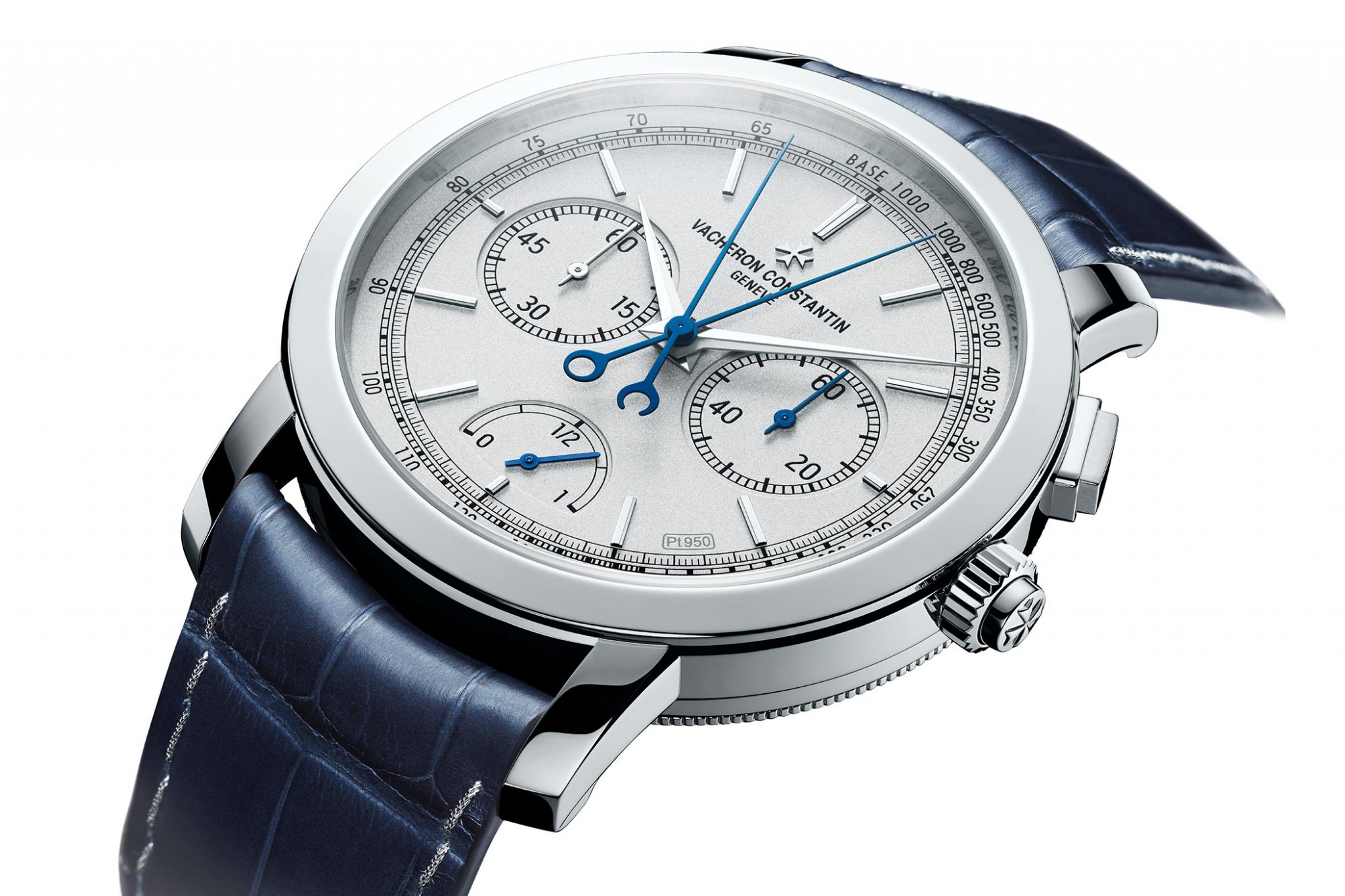 Vacheron Constantin Traditionnelle Schleppzeiger-Chronograph extra-flach Collection Excellence Platine dial