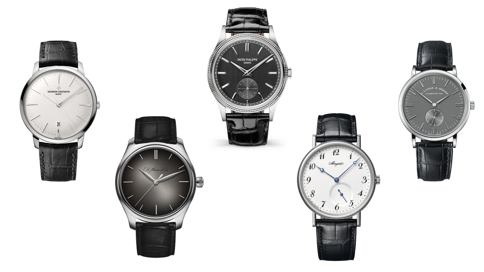 Dress-Watches-VC-Patrimony-Moser-Endeavour-Patek-Calatrava-Breguet-Classieque-Lange-Saxonia-im-Vergleich
