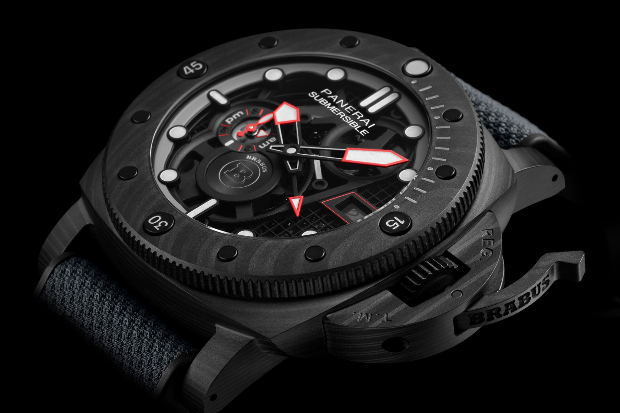 Panerai Submersible S BRABUS Black Ops Edition PAM01240 Carbotech Gehäuse