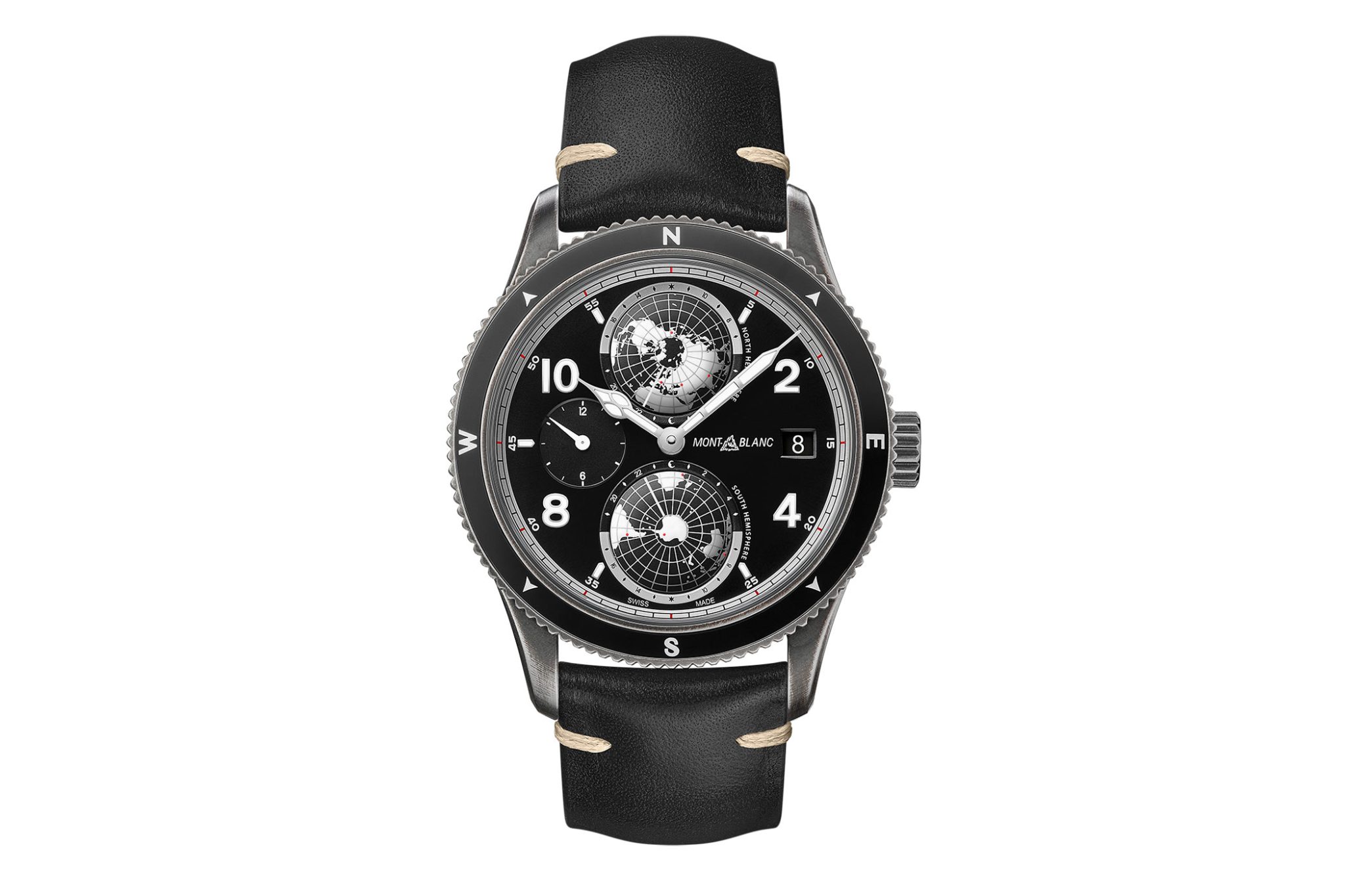 Montblanc Uhr 1858 Geosphere Ultra-Black Limited Edition MB128257 Zifferblatt Gehäuse 