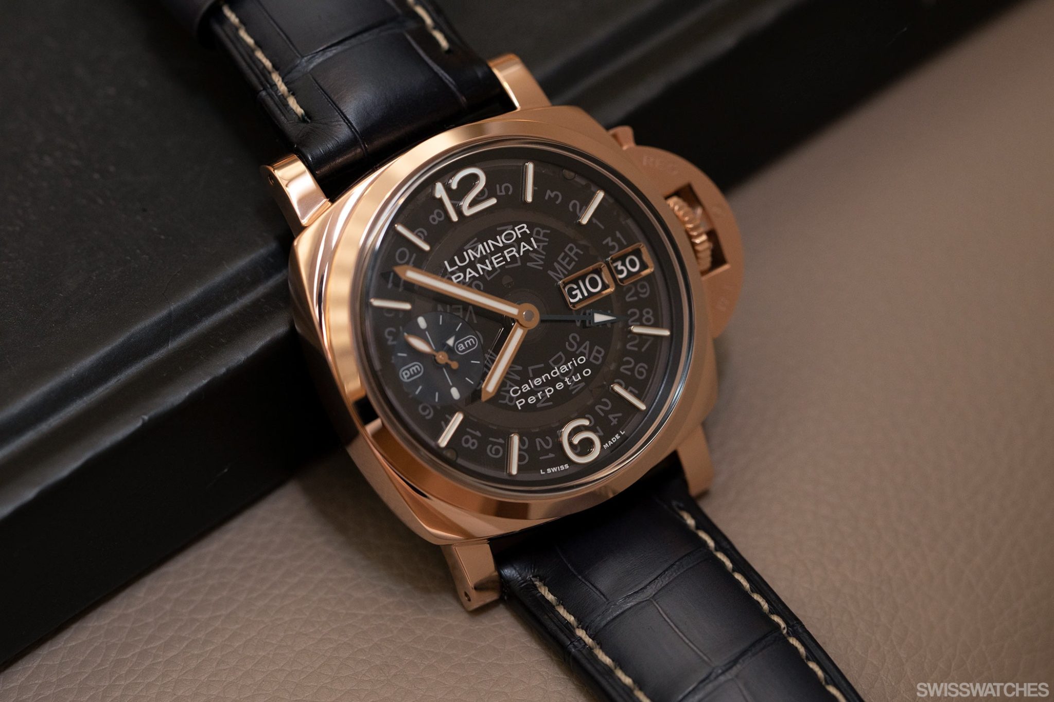 Panerai Luminor Goldtech Calendario Perpetuo Horologisches Muskelspiel