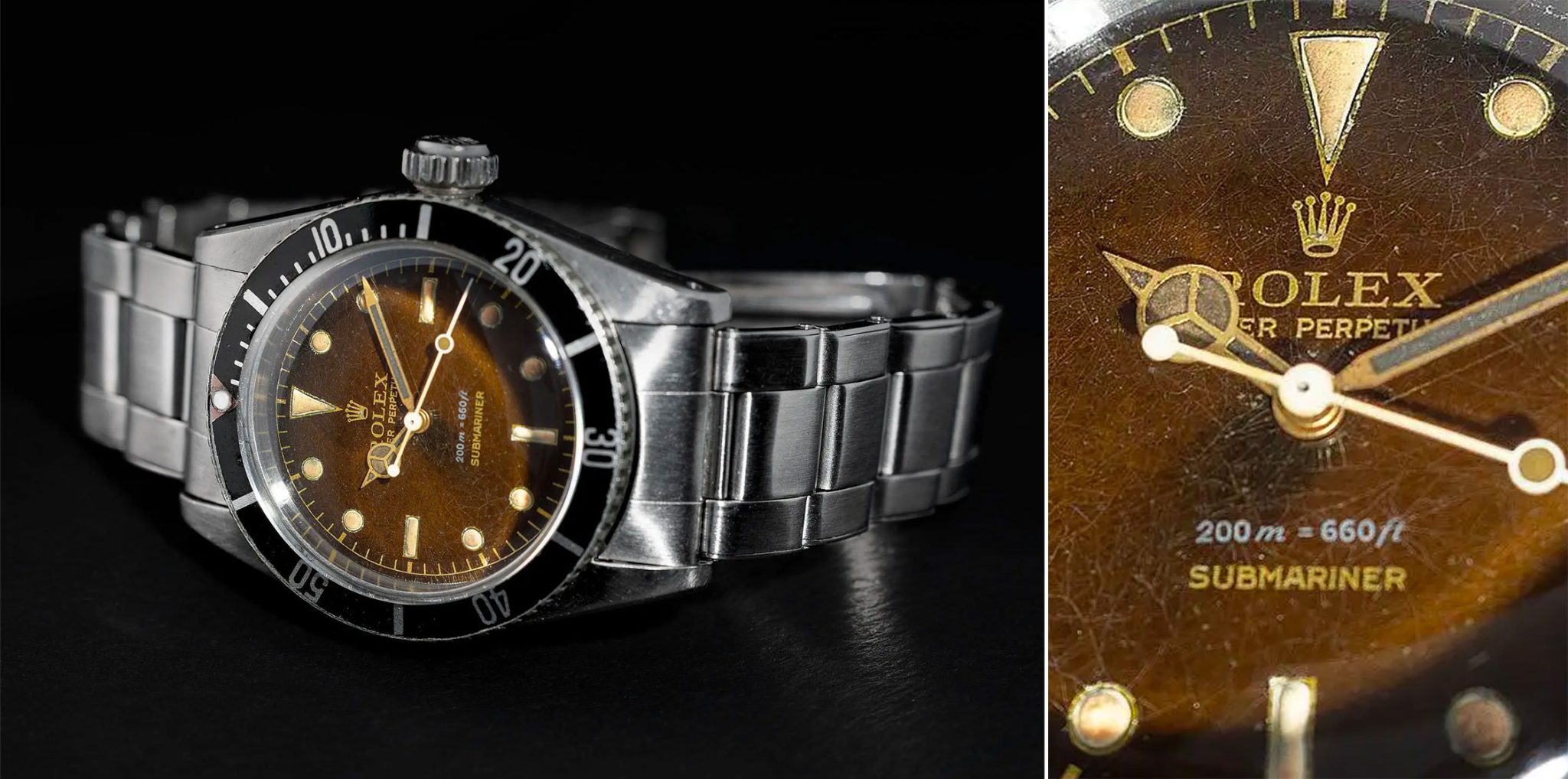 Rolex-Submariner-6538-Tropical-Braunes-Zifferblatt-MLG-Exclusive-Timepieces-Auktion-2023-April-Lot-149