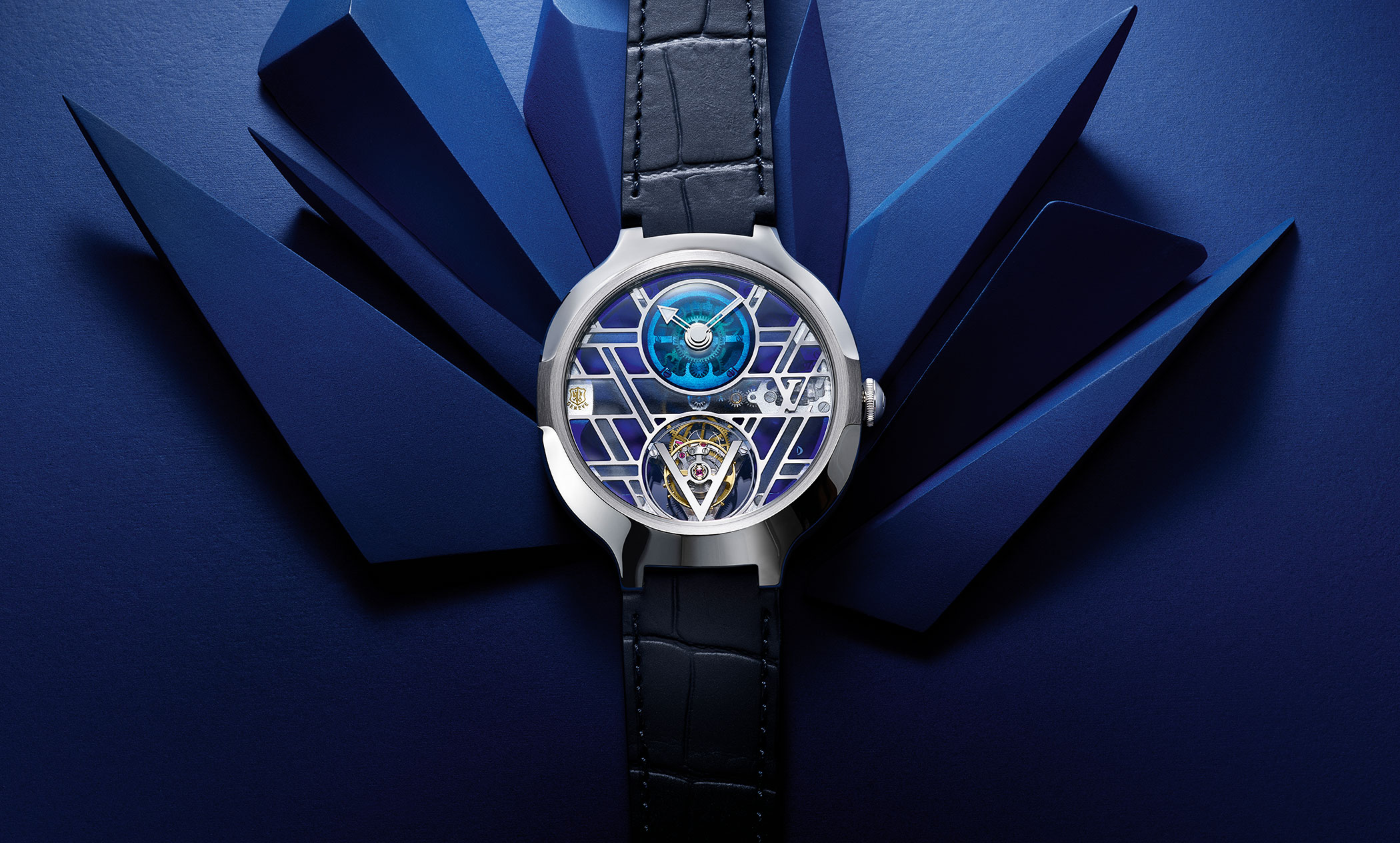 First Look Louis Vuitton Voyager Flying Tourbillon Poinçon De Genève Plique à Jour 