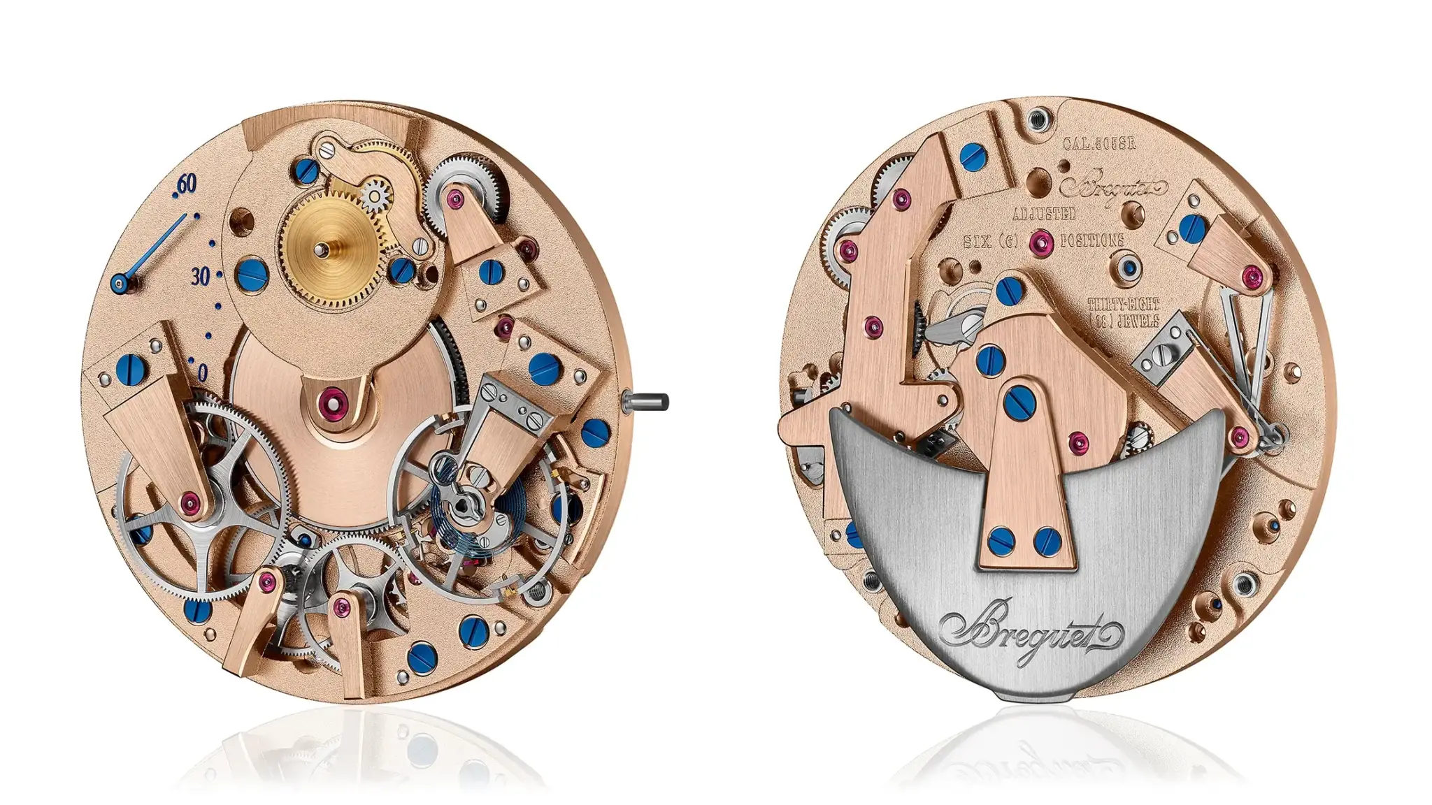 Das Breguet Kaliber 505SR von beiden Seiten