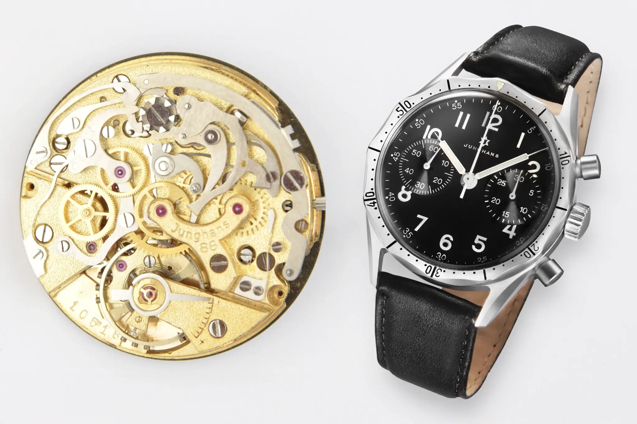 junghans-chronograph-uhrwerk-J88-4c-1946-und-die-bundeswehr-1955